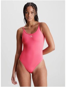 Dark Pink Women's One-piece Swimsuit Calvin Klein Underwear Monogra - Women