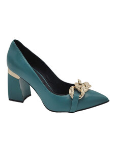 Passofino Pantofi eleganti cu accesoriu Amalfi Turquoise