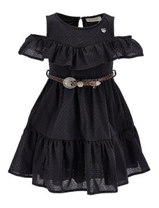 MONNALISA Broderie Anglaise Dress With Woven Belt
