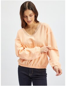 Orsay Apricot Womens Sweatshirt with Lace - Women