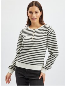 Orsay Black & White Ladies Striped Sweatshirt - Women