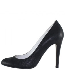 Pantofi dama, Saccio, 73-108-2-Negru, elegant, piele naturala, cu toc, negru (Marime: 38)