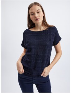 Orsay Dark blue ladies sweater with short sleeves - Women