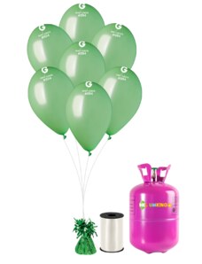 HeliumKing Set petrecere heliu cu baloane verzi 30 buc