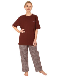Pijamale pentru femei Calvin Klein maro (QS6976E-CD1) L