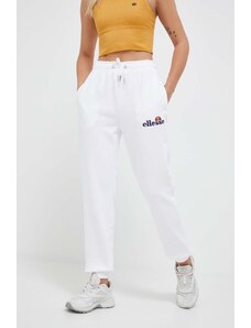 Ellesse Pantaloni femei, culoarea alb, material neted SGK13459-011