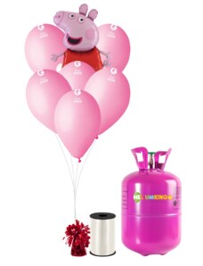 HeliumKing Set pentru petrecere cu heliu - Peppa Pig roz