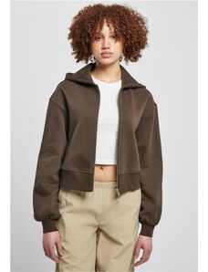 Urban Classics / Ladies Short Oversized Zip Jacket brown