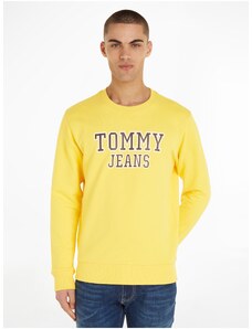 Tommy Hilfiger Yellow Mens Sweatshirt with Tommy Jeans Entry Graphi - Men