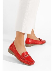 Zapatos Mocasini dama Lerisea rosii