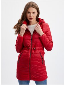 Orsay Red Ladies Quilted Coat - Femei
