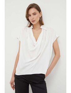 Trussardi bluza femei, culoarea alb, neted