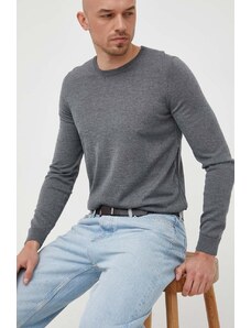BOSS pulover de lână bărbați, culoarea gri, light 50468239