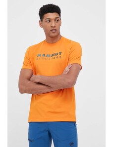 Mammut tricou sport Trovat Logo culoarea portocaliu, cu imprimeu