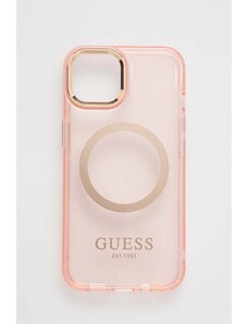 Guess etui pentru telefon iPhone 14 6,1" culoarea roz