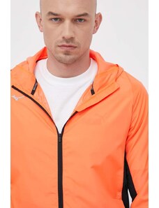 Mizuno jachetă de alergare Alpha culoarea portocaliu