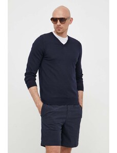 BOSS pulover de lână bărbați, culoarea bleumarin, light 50468261