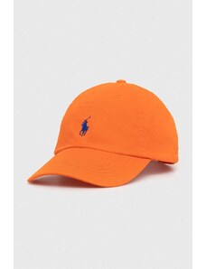 Polo Ralph Lauren șapcă de baseball din bumbac culoarea portocaliu, uni 211912843
