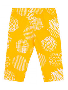 BEMBI Pantalon leggings 3 4, bumbac 100%, fete, Galben Alb