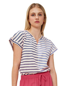 Tricou Mdm pentru Femei Half Front Two-Tone Striped T-Shirt 64208301_314 (Marime: L)