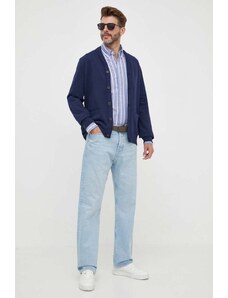 Polo Ralph Lauren bluză bărbați, culoarea bleumarin, uni 710909668
