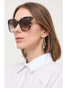 Moschino ochelari de soare femei, culoarea maro