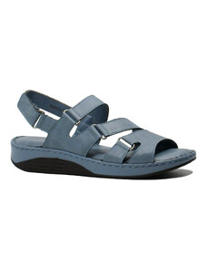 Sandale comode Pass Collection in stil roman, blue, din piele naturala OTR20024