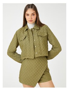 Koton Crop Shirt Jachetă cu mânecă lungă texturată