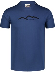 Nordblanc Tricou din bumbac organic albastru pentru bărbați PINNACLE