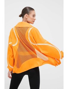 adidas by Stella McCartney windbreaker TruePace culoarea portocaliu, de tranzitie, oversize