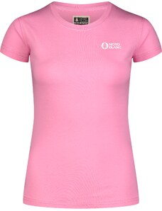 Nordblanc Tricou din bumbac organic roz pentru femei MINIMALISTIC