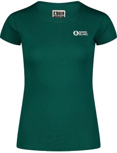 Nordblanc Tricou din bumbac organic verde pentru femei MINIMALISTIC