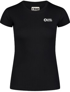 Nordblanc Tricou din bumbac organic negru pentru femei MINIMALISTIC