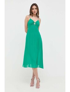 Morgan rochie culoarea verde, maxi, evazati