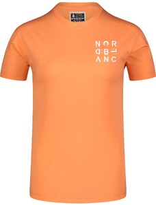 Nordblanc Tricou din bumbac organic portocaliu din bumbac pentru femei LETTERS