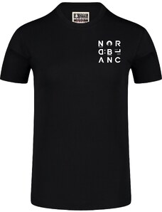 Nordblanc Tricou din bumbac organic negru pentru femei LETTERS