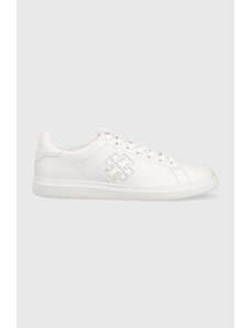 Tory Burch sneakers din piele Double T Howell Court culoarea alb, 149728-123
