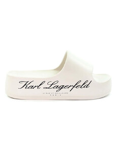 KARL LAGERFELD Sandale Hotel Logo Slide KL86000 vgt-off white eco eva