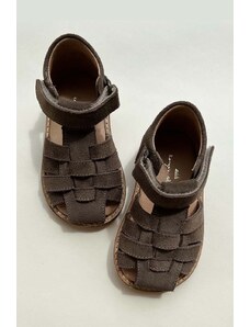 Konges Sløjd sandale din piele pentru copii culoarea gri