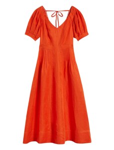 TED BAKER Rochie Opalz Fit And Flare Puff Sleeve Midi Dress 268436 brt-orange