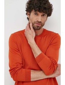 BOSS pulover de lână bărbați, culoarea portocaliu, light 50468239