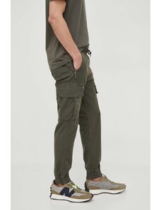Alpha Industries pantaloni de bumbac culoarea verde 116201.136-GreyBlack