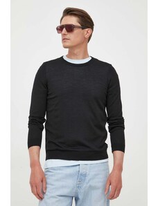 BOSS pulover de lână bărbați, culoarea negru, light 50468239