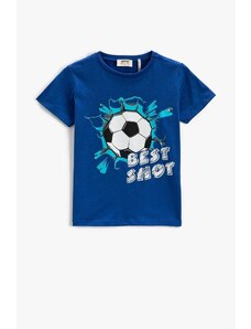 Koton Boys' Crew Neck Football Printed Kids' Short Sleeve T-Shirt 3skb10069tk