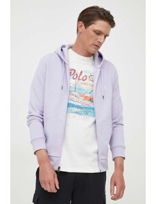 Polo Ralph Lauren bluză bărbați, culoarea violet, cu glugă, uni 710881517