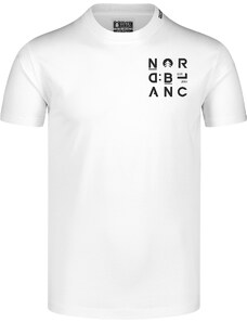 Nordblanc Tricou din bumbac organic alb pentru bărbați COMPANY