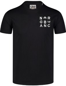 Nordblanc Tricou din bumbac organic negru pentru bărbați COMPANY