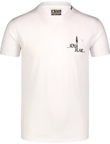 Nordblanc Tricou din bumbac organic alb pentru bărbați AVENUE