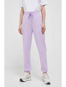 adidas by Stella McCartney pantaloni de trening culoarea violet, neted