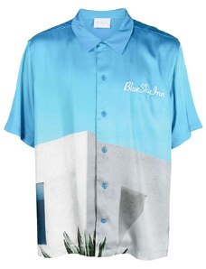 BLUE SKY INN embroidered-logo short-sleeve shirt